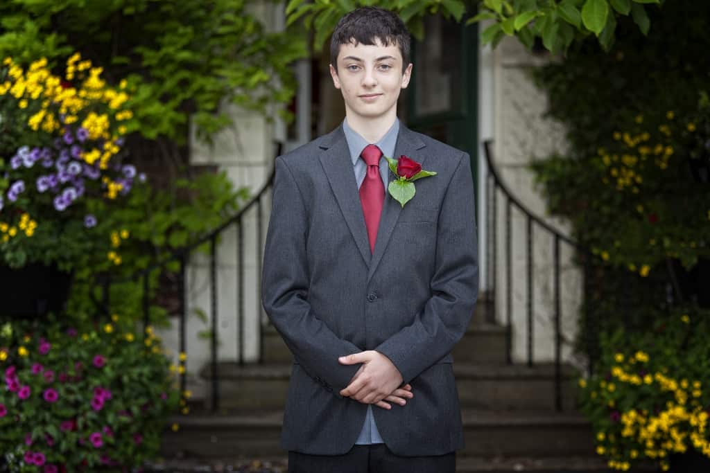 Teenager in suit