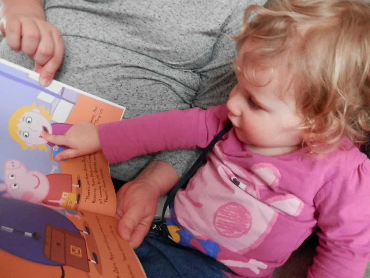 Toddler reading book