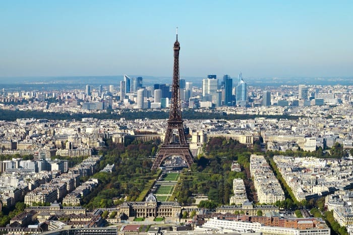 view of Eiffel tower Paris 
