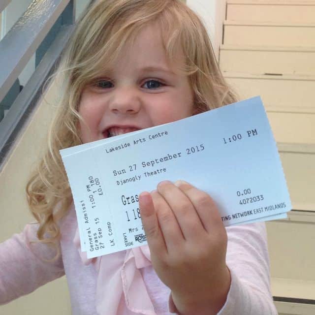 child excited about going to the theatre