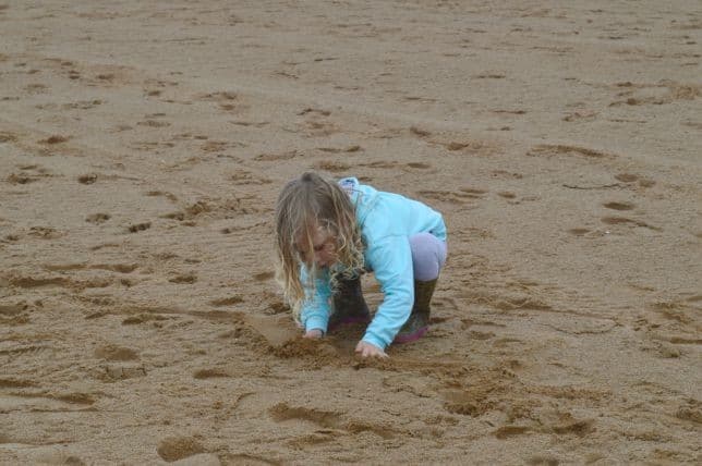 child on beach