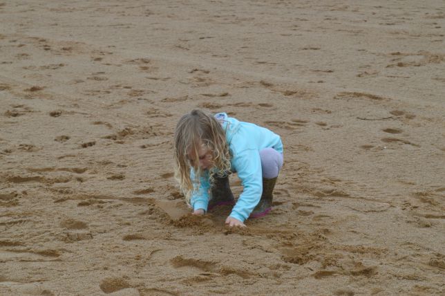 child on beach