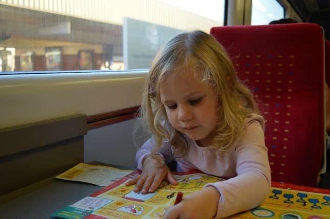 Child on train