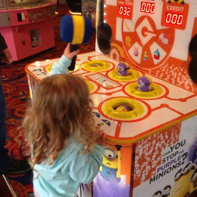 child playing minions game