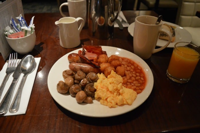 cooked breakfast at amba hotel marble arch
