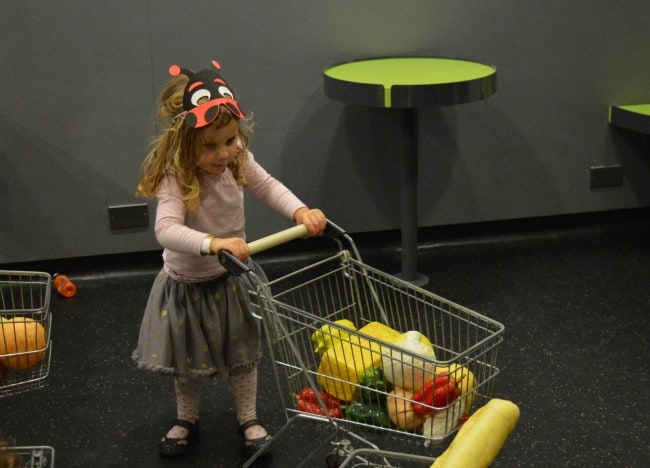 child shopping at eureka