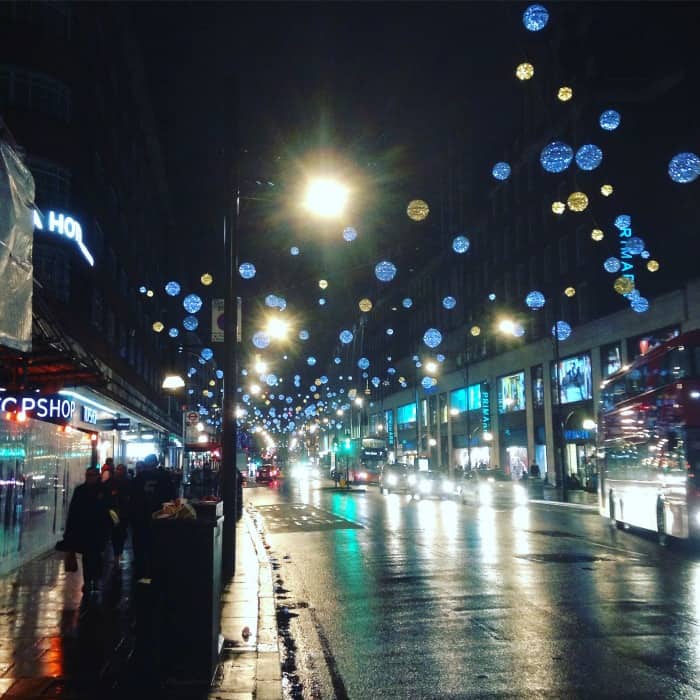 oxford street at night