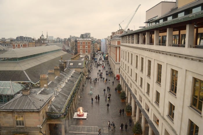 view from royal opera house over covent garden