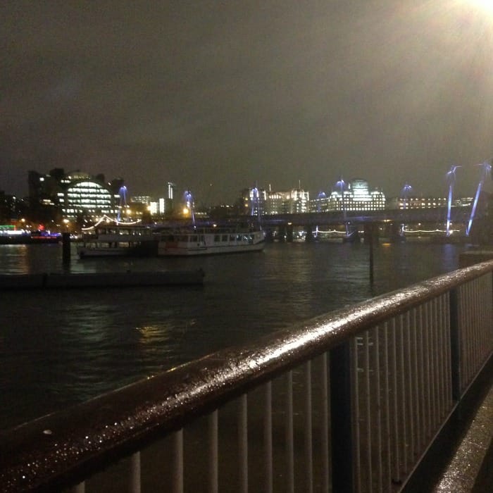 view from southbank over thames