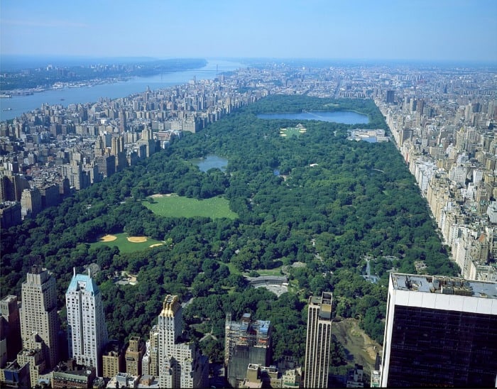 view over central park new york