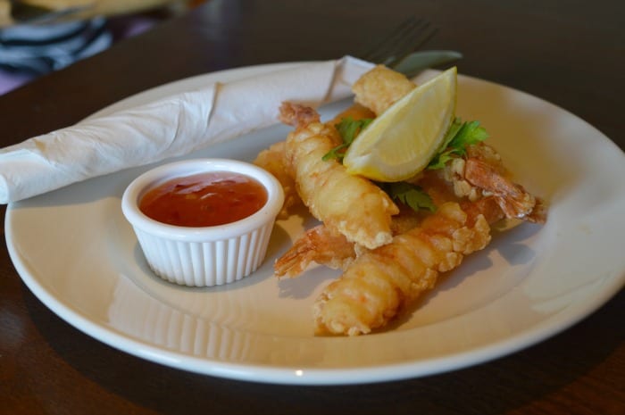 prawns sweet chilli dip starter