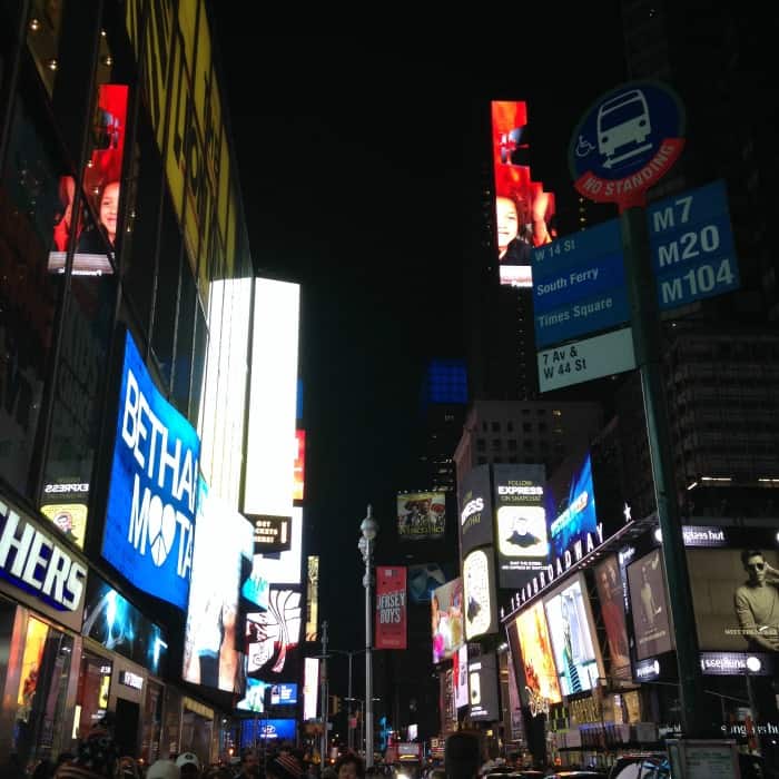 Times square new york at night