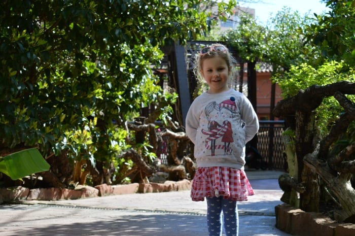 child at Fuengirola zoo