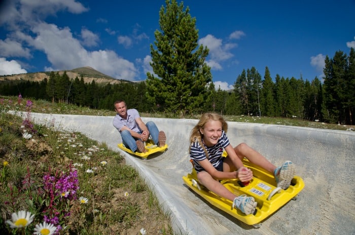 Activities at the Peak 8 Fun Park at Breckenridge, Colorado.