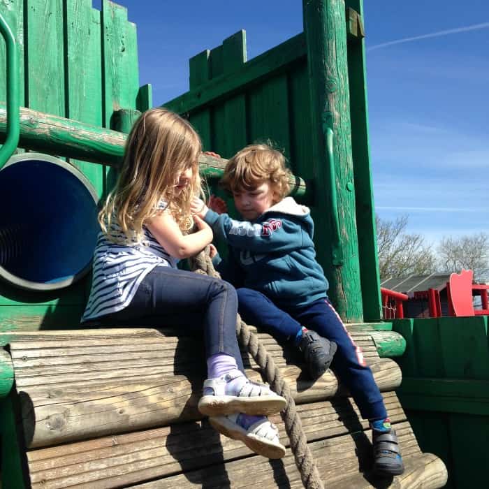 kids on adventure park at folly farm