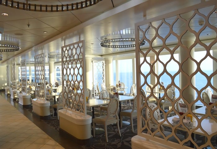 Garden Cafe with view of sea from Norwegian Epic 