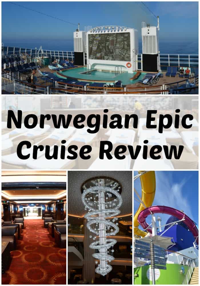 Norwegian Epic Cruise Review showing different areas of ship