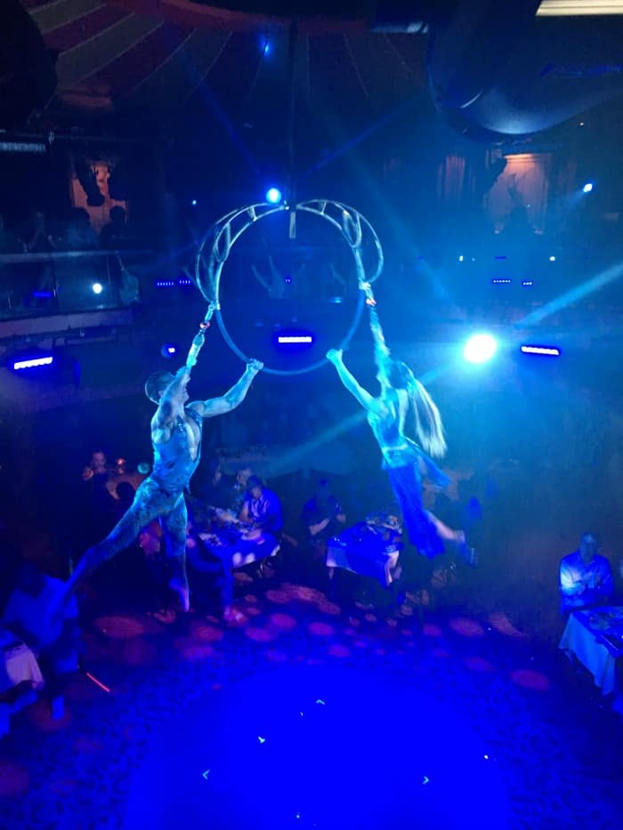 circus act from Spiegel tent on Norwegian Epic