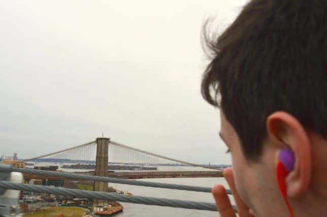 looking at brooklyn bridge