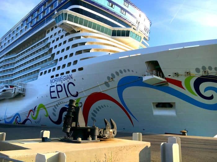 Norwegian epic ship docked in port