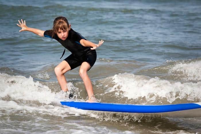 girl surfing