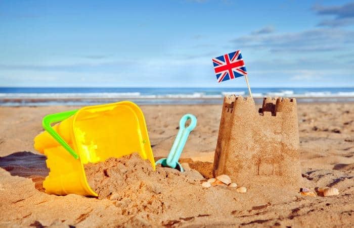 sandcastle on beach