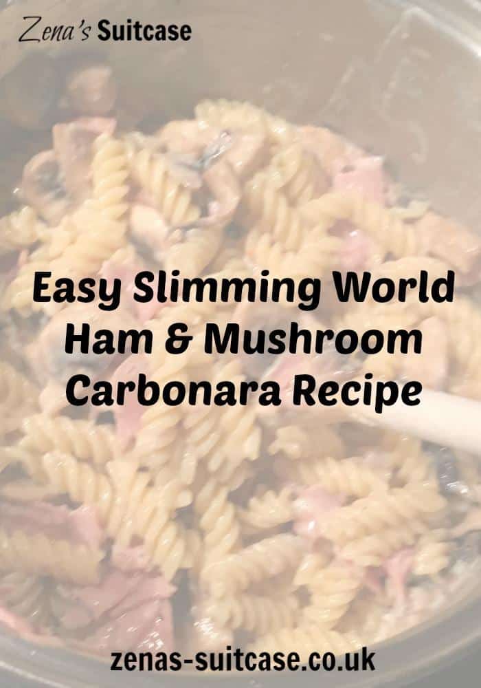 Easy slimming world ham & mushroom carbonara recipe #slimmingworld #slimmingworldrecipes #dietrecipes #dieting #recipe #healthyeating #healthyrecipes #syns #diet #weightloss 