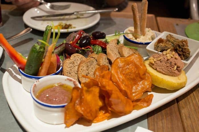 plate of spanish tapas 