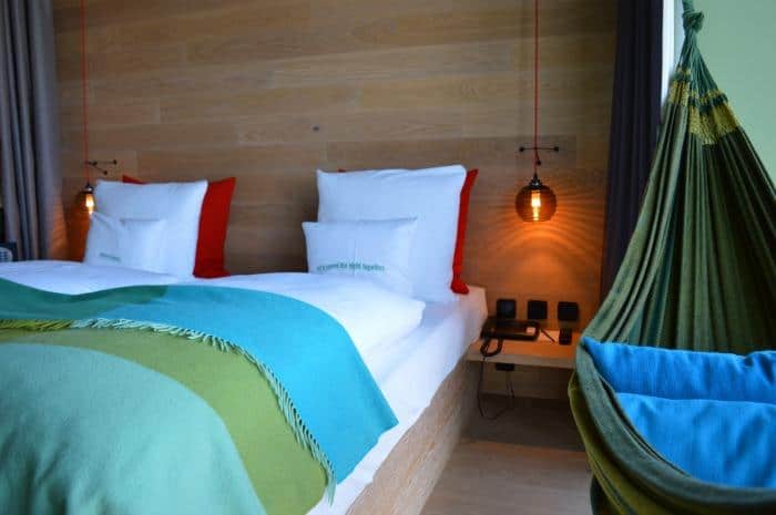 Bed and hammock in 25h hotel berlin