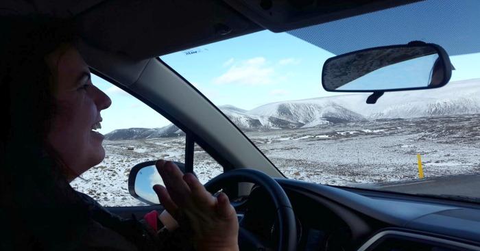 driving a car iceland