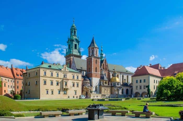 Krakow Castle in summer 