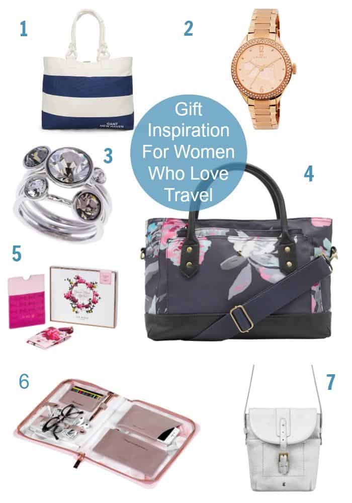 collection of gift ideas Gift Ideas For Women Who Love Travel