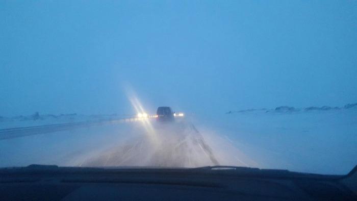 winter driving conditions Iceland