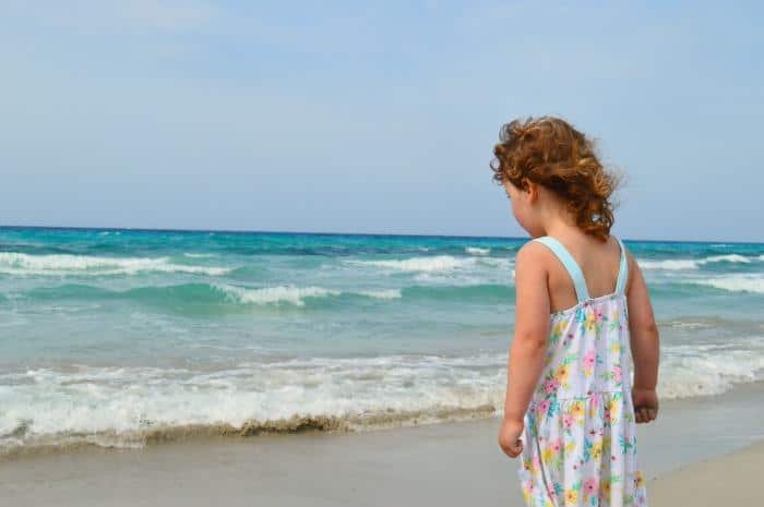 child at son bou beach