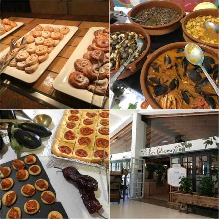 restaurant and sample food from breakfast and dinner at royal son bou