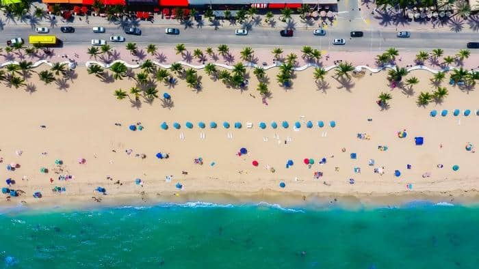 view of Beach at Fort Lauderdale Florida from above