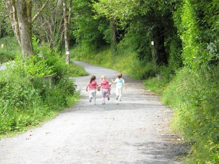 kids running outside