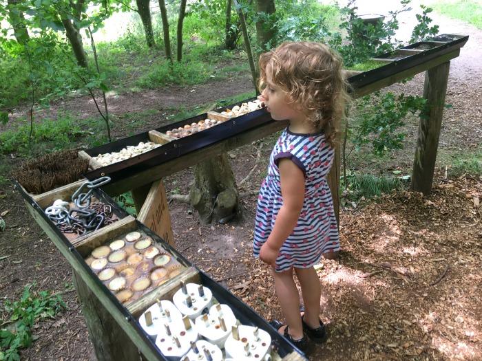 playing in sensory garden