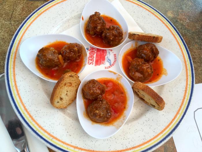 meatballs tapas at casa andres son bou menorca