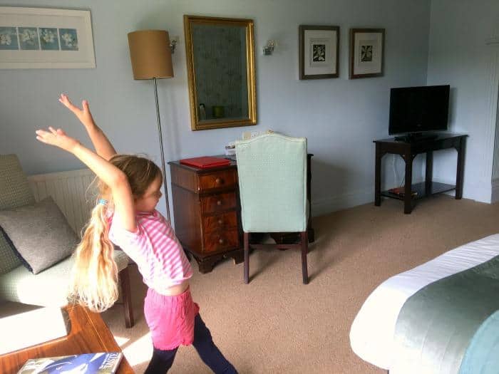 child playing twin room moorland garden hotel devon 