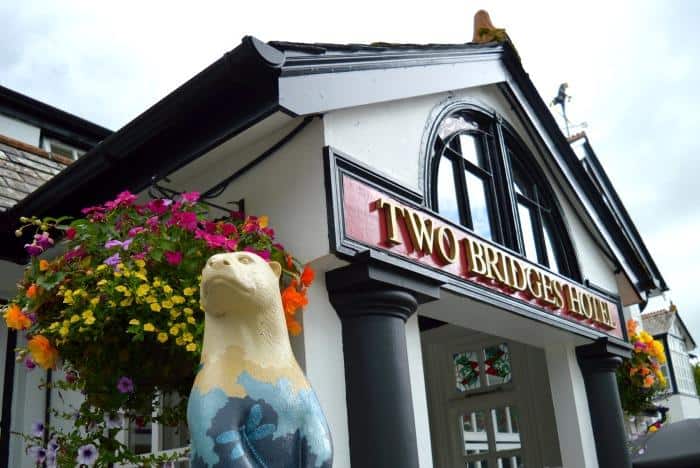 front entrance two bridges hotel Dartmoor Devon 