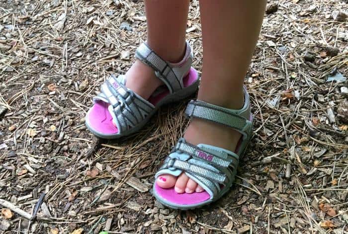 silver teva sandals