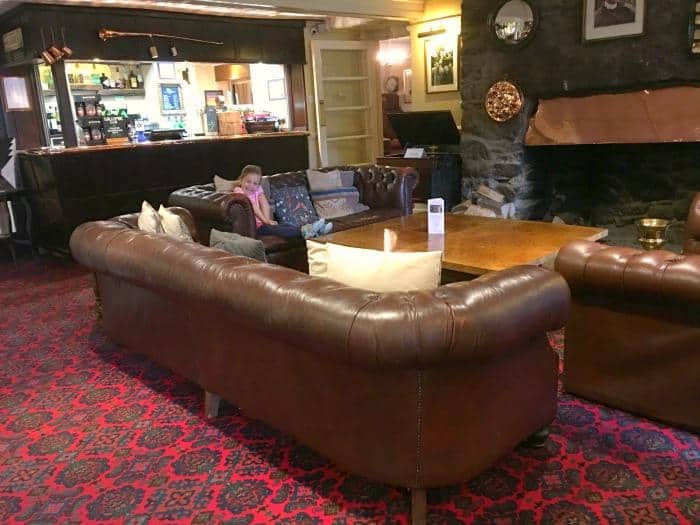 Inside two bridges hotel Dartmoor - lounge bar