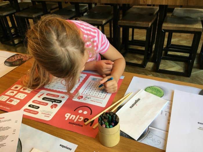 kids activities wagamama