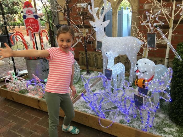 girl with christmas decorations