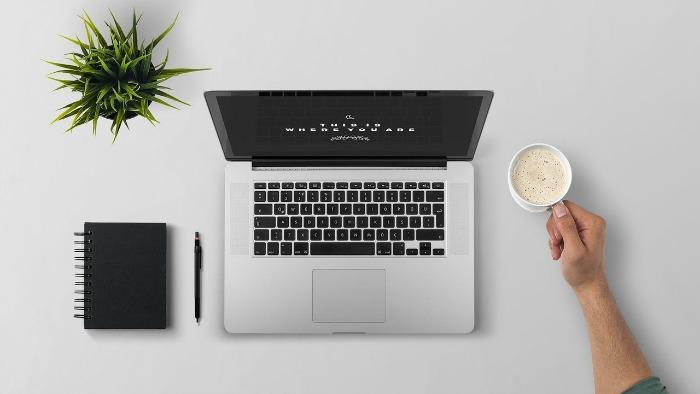 laptop on desk