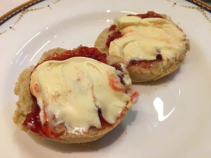 scones with jam and cream