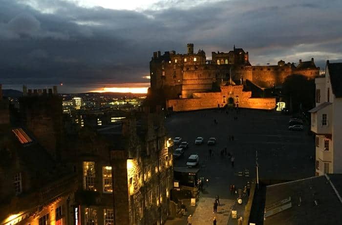 Edinburgh Castle at night