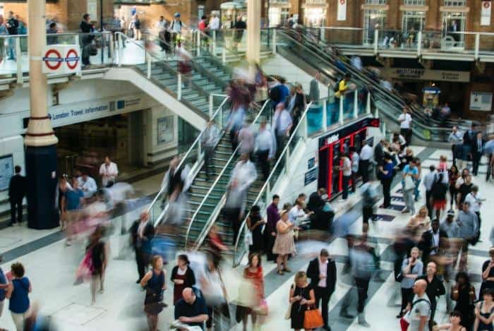 rushing shoppers 