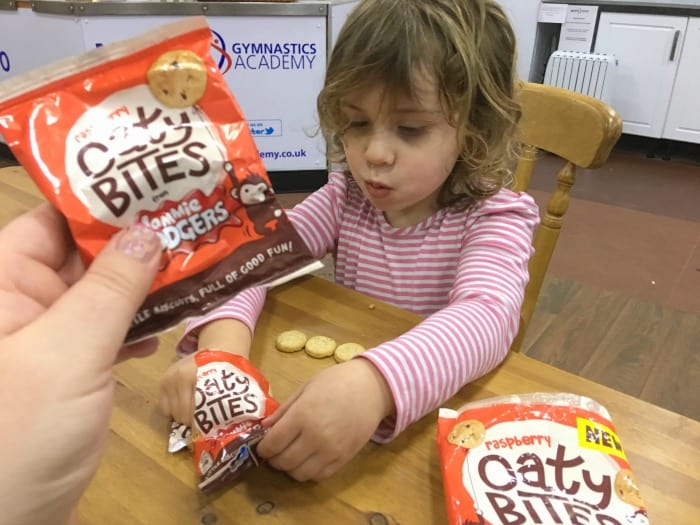 child eating oaty bites